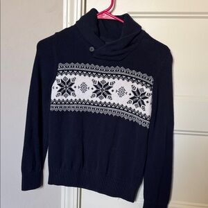 Navy Blue Christmas Snowflake Sweater Children’s Place Sz M